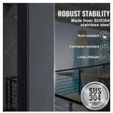 VEVOR Cable Support Post, 42" H, 2" W, Steel, No Pre-drilled Holes