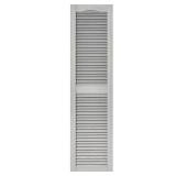 $120 Builders Edge 60 in x 14.5 in Louvered Vinyl Shutter 2 pk