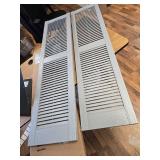 $120 Builders Edge 60 in x 14.5 in Louvered Vinyl Shutter 2 pk