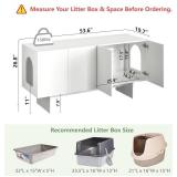 $140 Double Litter Box Enclosure for 2 Boxes, Scandi Style (White)