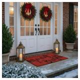 Calloway Mills Merry & Bright Doormat, 24" x 36", Red/Black