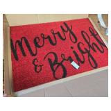 Calloway Mills Merry & Bright Doormat, 24" x 36", Red/Black