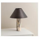 $100 Lights and Lamps Cline - Calacatta Viola Marble and Bronze Table Lamp