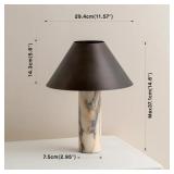 $100 Lights and Lamps Cline - Calacatta Viola Marble and Bronze Table Lamp