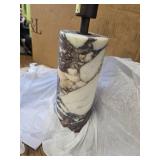 $100 Lights and Lamps Cline - Calacatta Viola Marble and Bronze Table Lamp