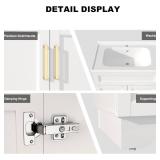 $164 Bathroom Vanity with Ceramic Sink, 24-Inch Milky White Cabinet