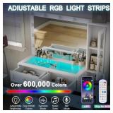 $250 CollaredEagle 43" W Vanity Desk, White