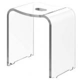 $190 CozyHom Acrylic Shower Stool with Seat, Anti-Slip Feet, 300LBS