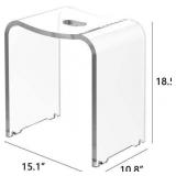 $190 CozyHom Acrylic Shower Stool with Seat, Anti-Slip Feet, 300LBS