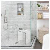 $190 CozyHom Acrylic Shower Stool with Seat, Anti-Slip Feet, 300LBS