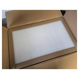 $70 C-Shape Acrylic Side Table, 20x12x10, Clear Lucite Nightstand