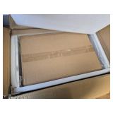 $70 C-Shape Acrylic Side Table, 20x12x10, Clear Lucite Nightstand