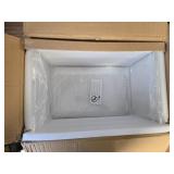 $70 C-Shape Acrylic Side Table, 20x12x10, Clear Lucite Nightstand