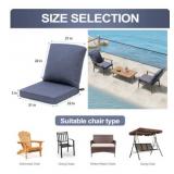 Crestlive Chair Cushion with Water-Resistant Cover 22x21 Sky Blue