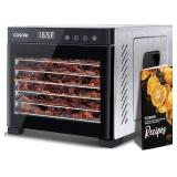 $136 COSORI Dehydrator with 6 Trays, 600W, 48H Timer, 165 F