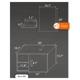 28 floating vanity in brown