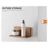 28 floating vanity in brown