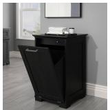 $85 OLD CAPTAIN Tilt-Out Trash Cabinet, Kitchen Holder, Black