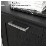 $85 OLD CAPTAIN Tilt-Out Trash Cabinet, Kitchen Holder, Black