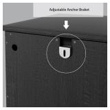 $85 OLD CAPTAIN Tilt-Out Trash Cabinet, Kitchen Holder, Black