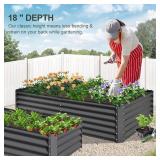 $129 Domi Raised Garden Bed 8x4x1.5 Ft Deep Rectangular Planter