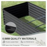 $129 Domi Raised Garden Bed 8x4x1.5 Ft Deep Rectangular Planter