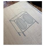 $122 Maritcute Buffet Cabinet, Rattan Storage with Doors & Shelves