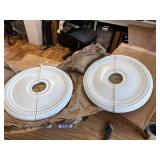 2 pack!! Ekena Millwork CM18DI2 Diane Ceiling Medallion, 18"OD, Primed