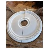 2 pack!! Ekena Millwork CM18DI2 Diane Ceiling Medallion, 18"OD, Primed