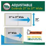 2 pack!! 21 - 37 in. W x 15 in. H Clear Wood Frame Adjustable Window Screen