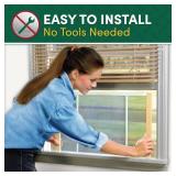 2 pack!! 21 - 37 in. W x 15 in. H Clear Wood Frame Adjustable Window Screen