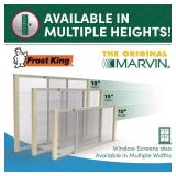 2 pack!! 21 - 37 in. W x 15 in. H Clear Wood Frame Adjustable Window Screen