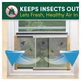 2 pack!! 21 - 37 in. W x 15 in. H Clear Wood Frame Adjustable Window Screen