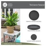 The HC Companies Terrazzo Pot Saucers - Heavy-Duty Plastic Tray