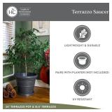 The HC Companies Terrazzo Pot Saucers - Heavy-Duty Plastic Tray