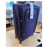 $104 3pc Softside Luggage Set with Spinner Wheels 28/24/20in Purple