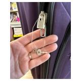 $104 3pc Softside Luggage Set with Spinner Wheels 28/24/20in Purple