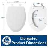 Bemis 1500EC 390 Lift-Off Wood Elongated Toilet Seat, Cotton White