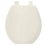 Lift-Off Round Closed Front Toilet Seat in Biscuit