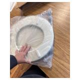 Lift-Off Round Closed Front Toilet Seat in Biscuit