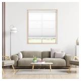 DEZ FURNISHINGS Cordless Pleated Shade, 30"W x 48"H, White