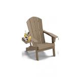 Adirondack Chair HDPE Folding with Cup Holder, Weather-Resistant