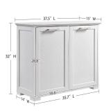 $160 OLD CAPTAIN Double Tilt-Out Trash Cabinet, Wooden Kitchen Holder