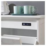 $160 OLD CAPTAIN Double Tilt-Out Trash Cabinet, Wooden Kitchen Holder