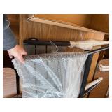 Stackable Gray Wooden Metal Outdoor Dining Chair (2-Pack)