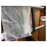 Stackable Gray Wooden Metal Outdoor Dining Chair (2-Pack)