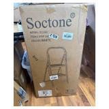 Soctone 2-Step Folding Ladder with Handrails, Anti-Slip, 330 lb
