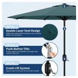 $70 Garvee 9 ft Patio Umbrella Crank Tilt UV Protection, 8 Ribs