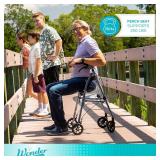 $188 Stander Space Saver Rollator: Folding Walker, 4-Wheel, Seat