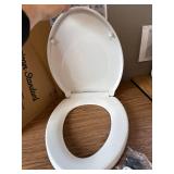 $85 Slow-Close EverClean Elongated Closed-Front Toilet Seat, White